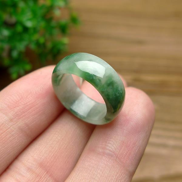 Wedding Zone - Anello di giada verde pietra preziosa