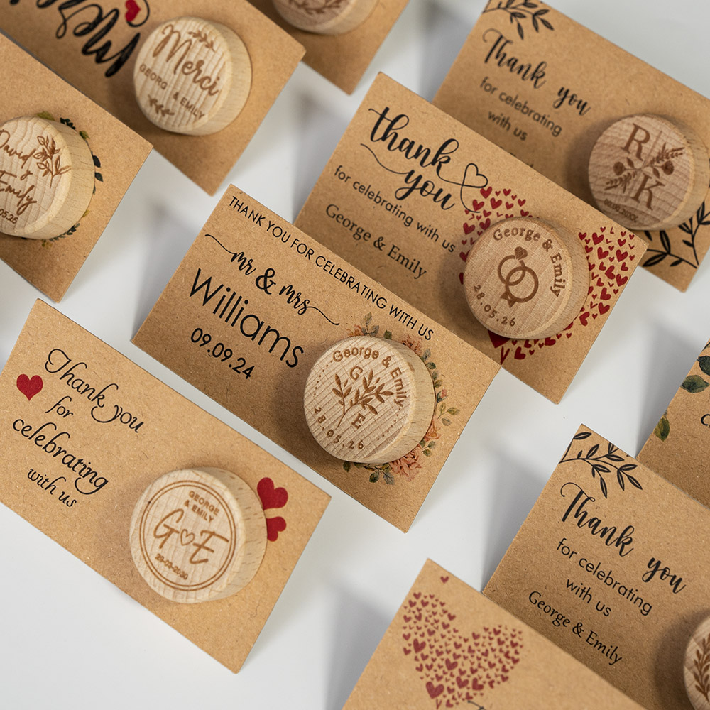 Wedding Supply List - Tappo per bottiglia di vino regalo