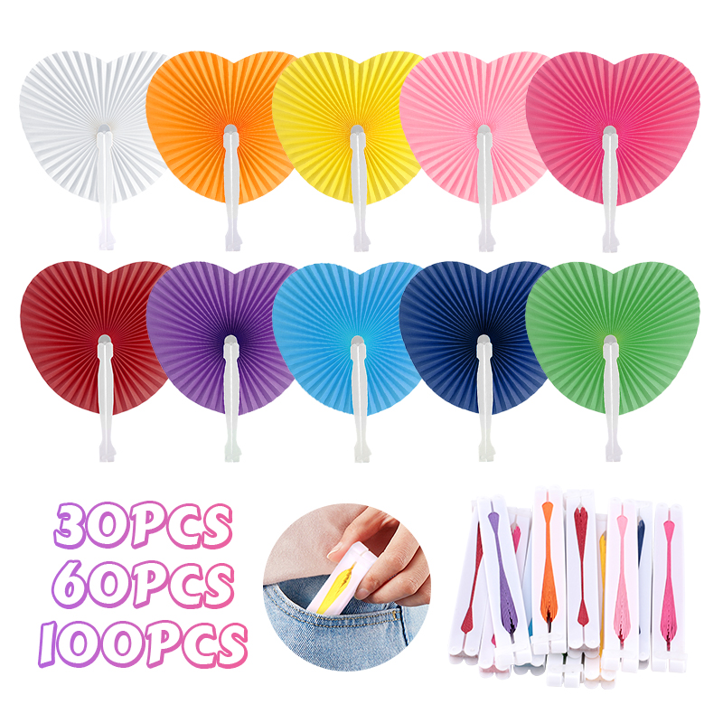 Wedding Supply List - 30-100 pezzi ventaglio di carta pieghevole