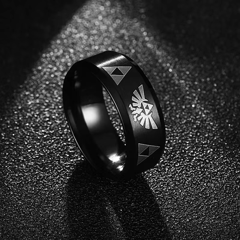 Wedding Zone - Anello a fascia triangolare Triforce Anime