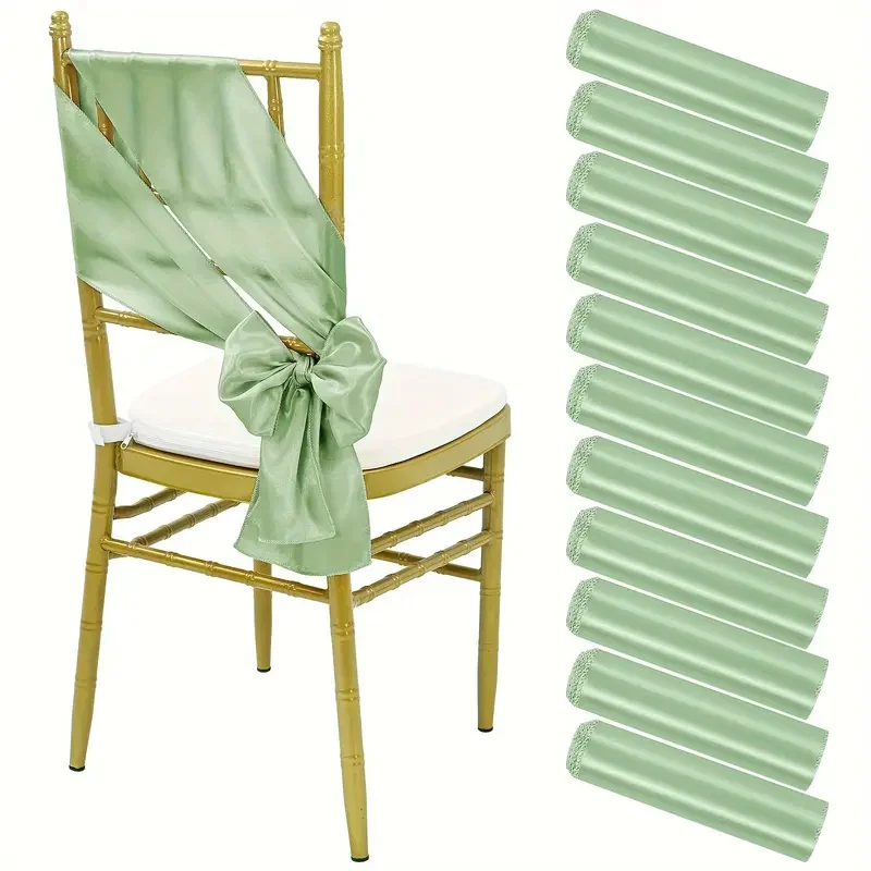 Wedding Supply Wholesale - Fascette in raso per sedie, 10/50
