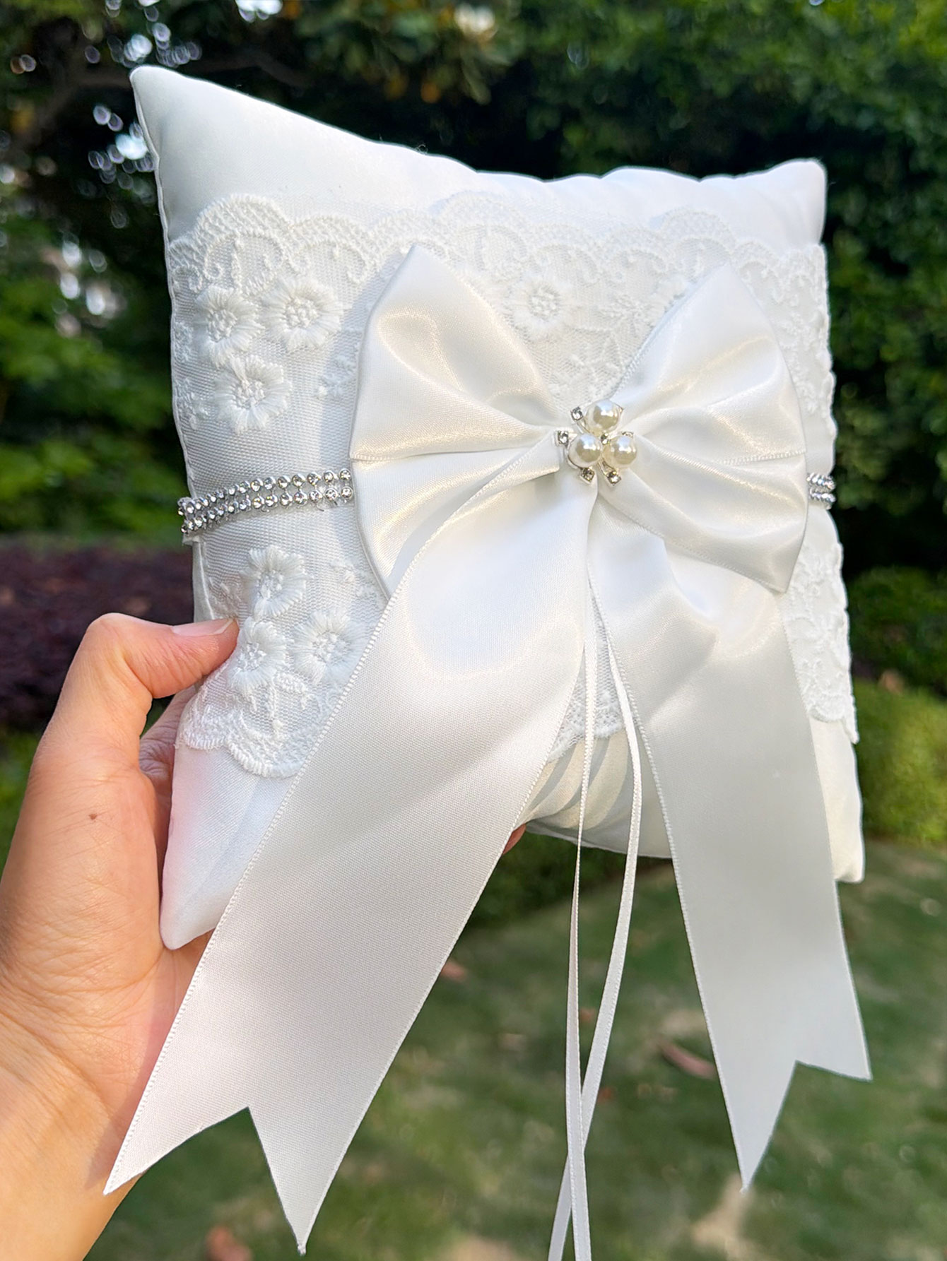 Cuscino Portafedi in Pizzo Bia - Ring Bearer Pillow recensione e prezzo